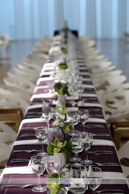 long wedding reception table