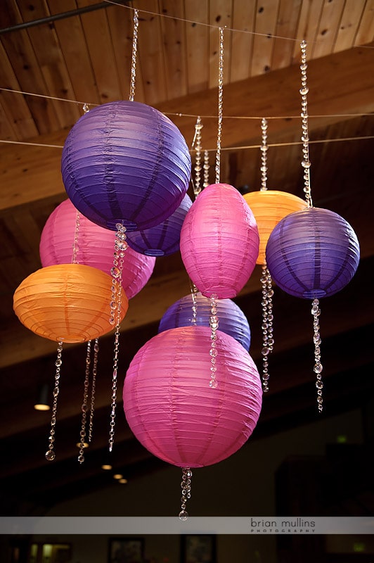 colorful japanese wedding lanterns