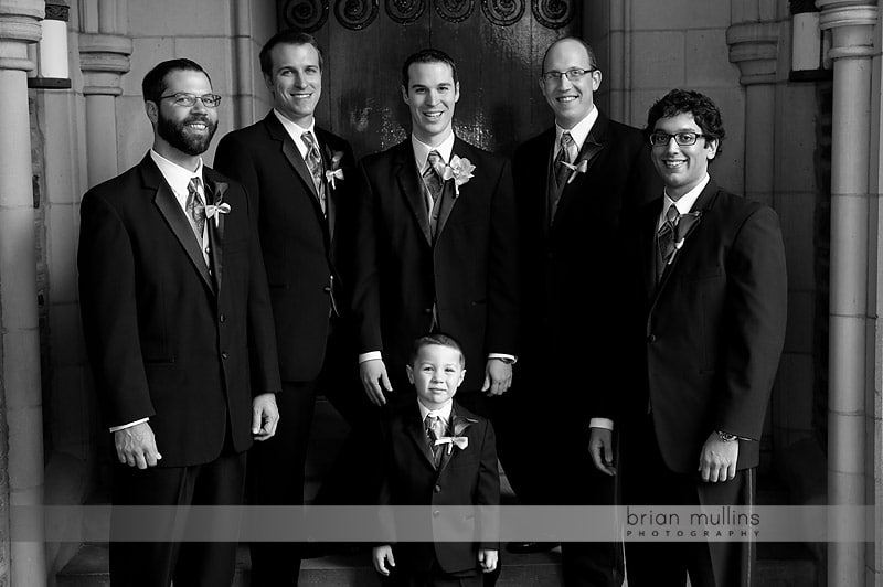 groomsmen portrait at washington duke inn