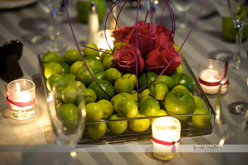 green apple table centerpiece