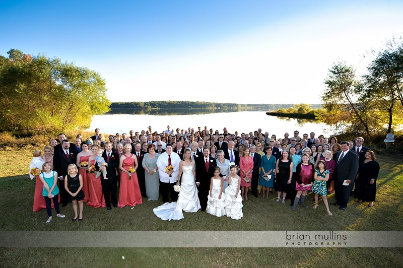 large wedding group photo