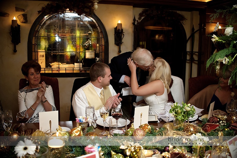 touching wedding day moment