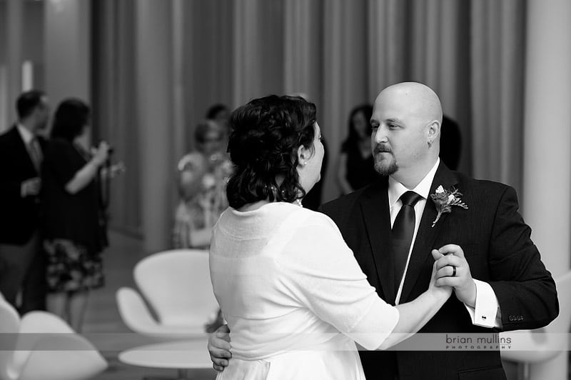 bride and groom dancing at wedding