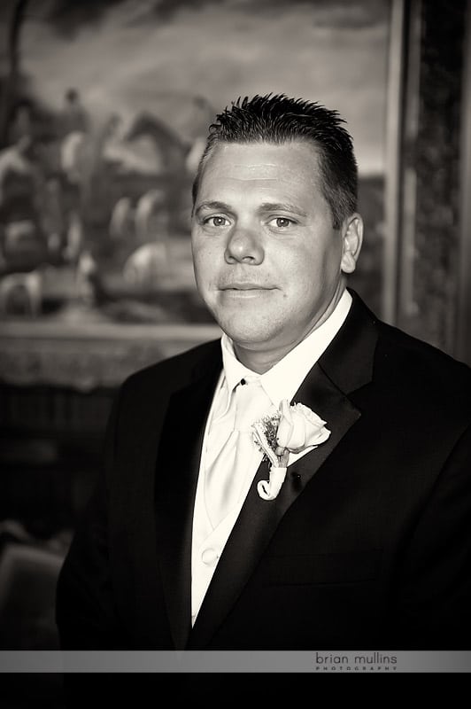 wedding day groom portrait