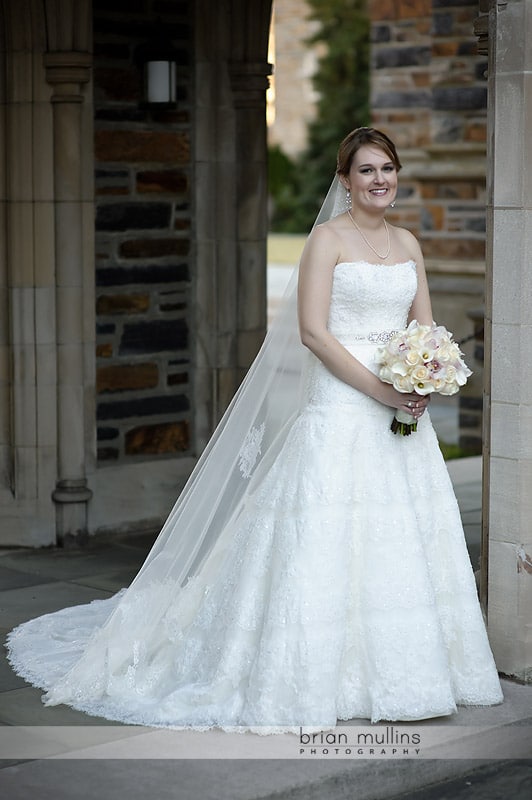 duke chapel bridal portrait