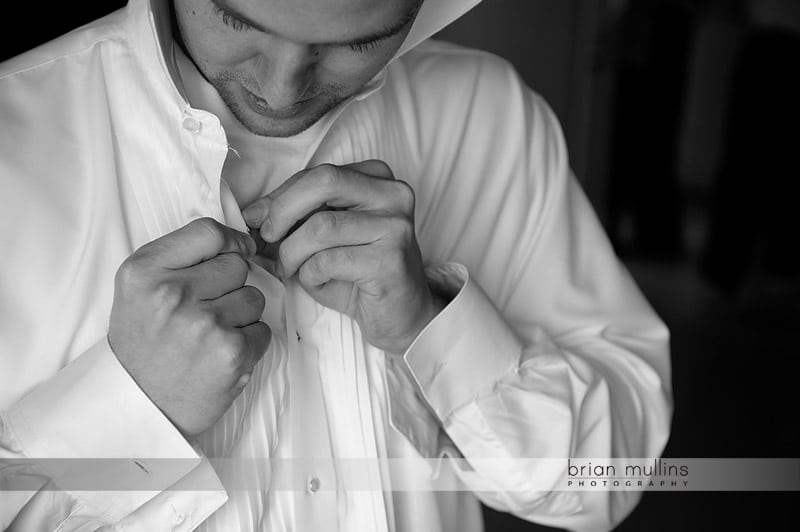 groom getting dressed