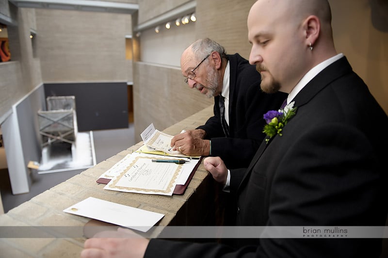 marriage certificate signing