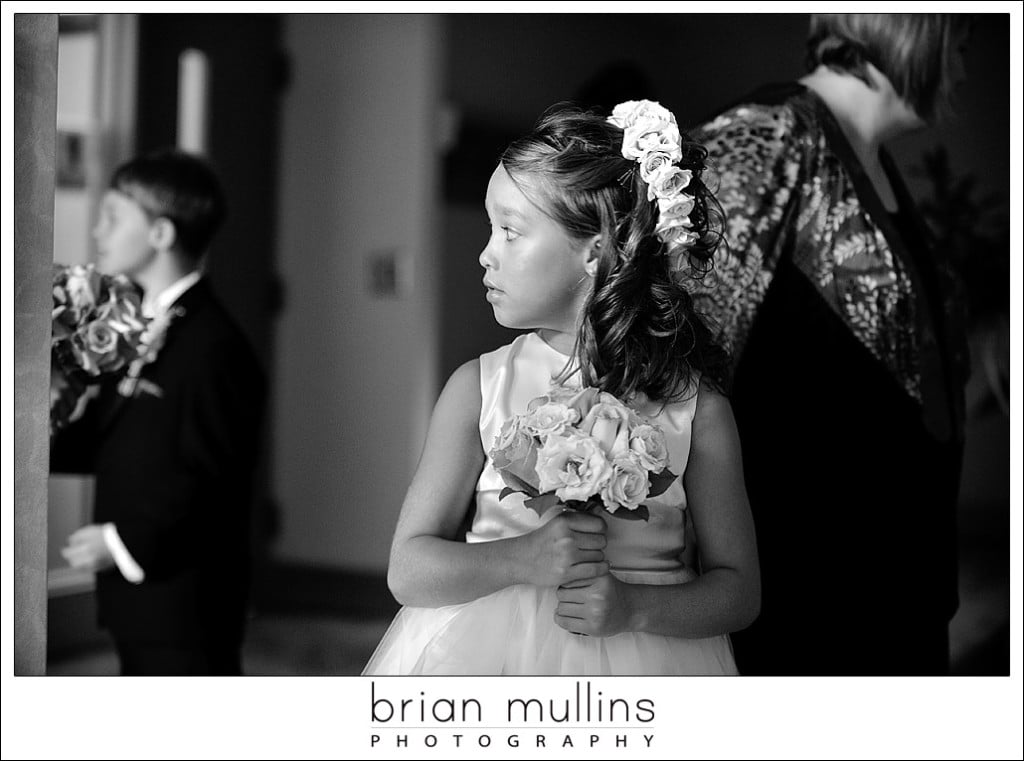 candid flower girl moment