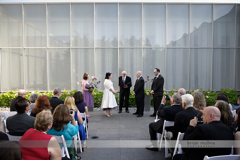 wedding ceremony at nc museum of art