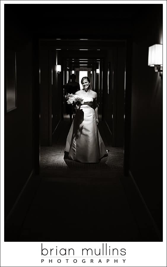 bride in hallway - Umstead Hotel Cary, NC