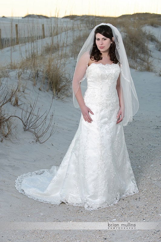 bridal portraits at the beach