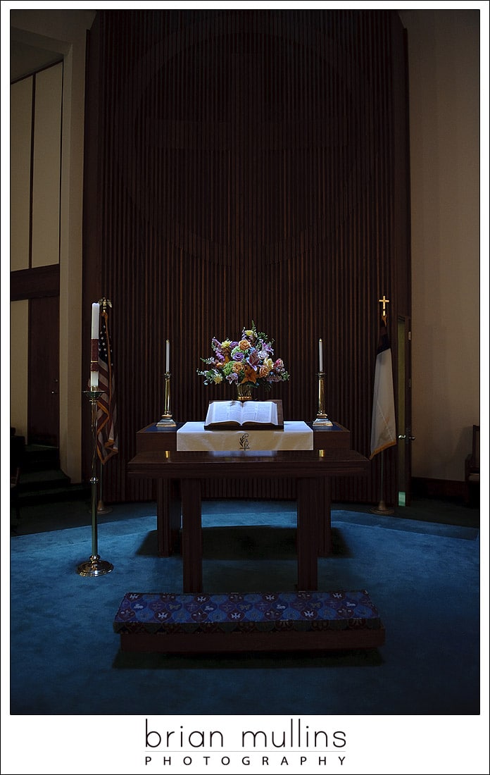 Wedding flowers at Benson UMC