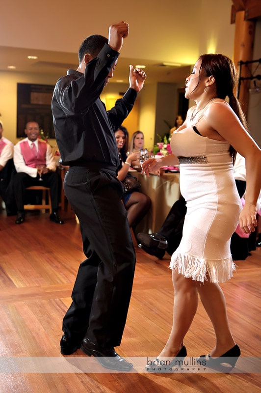 salsa dancers at wedding