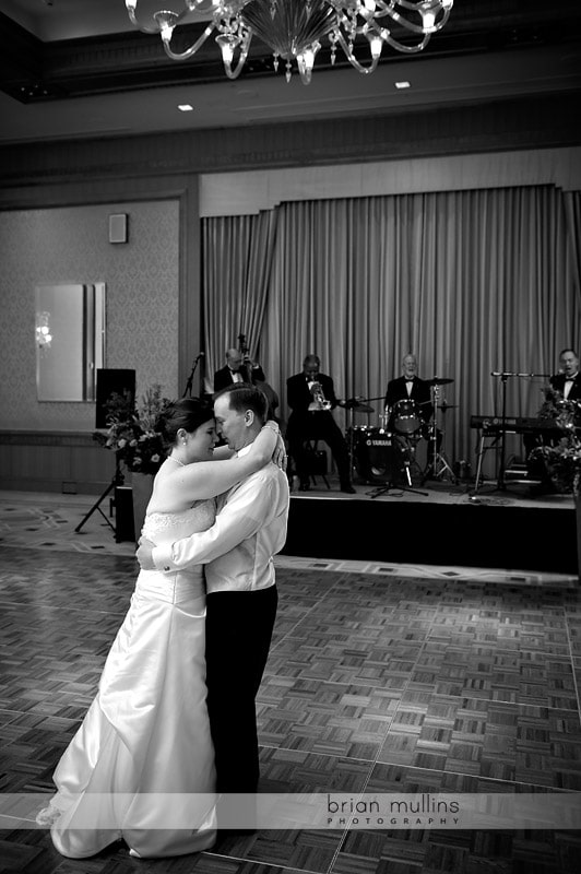 bride and groom dance at the umstead hotel