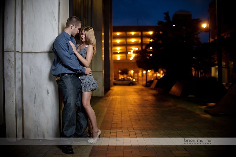 engagement photos at night