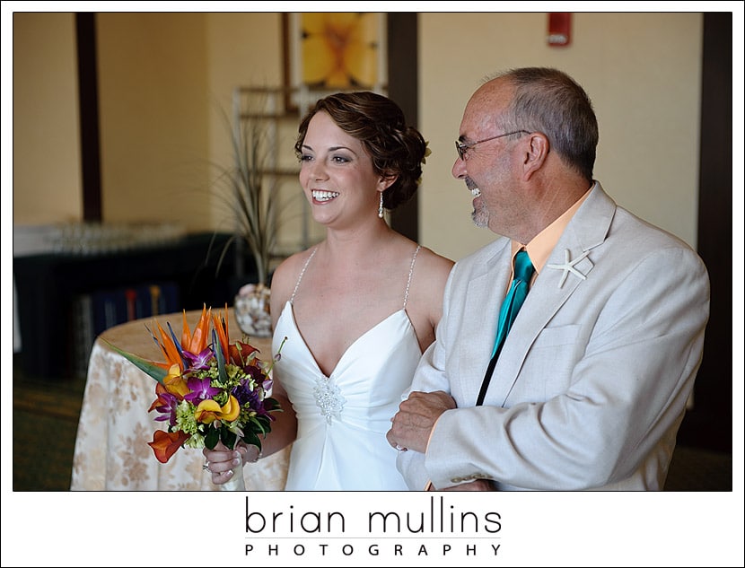 Just before she walk up the aisle