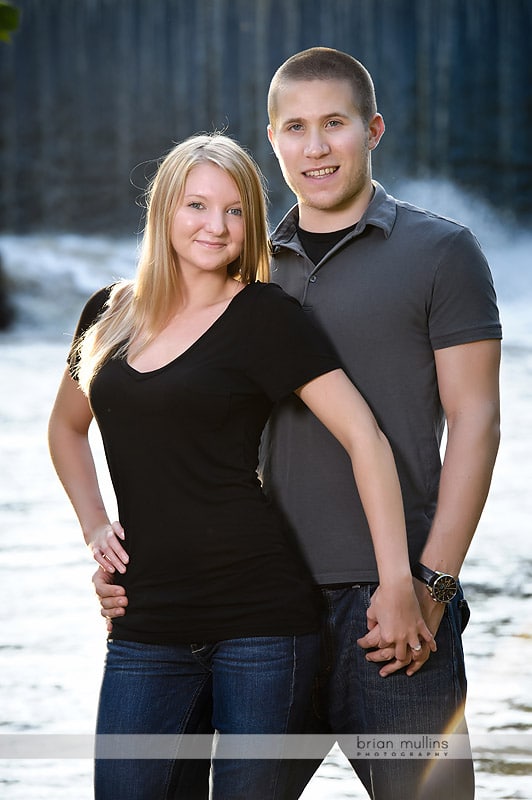 waterfall engagement photo