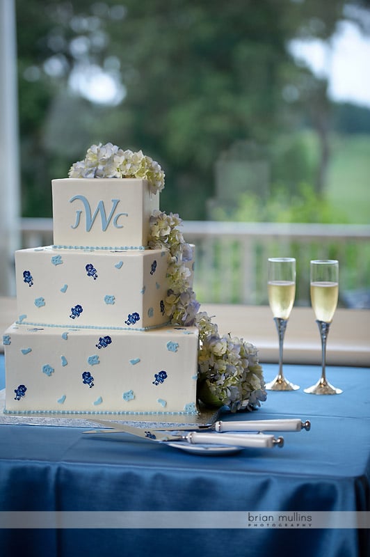 UNC themed wedding cake