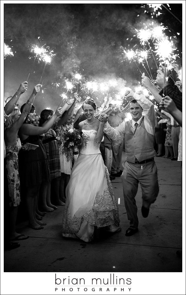 Wedding reception - sparkler exit