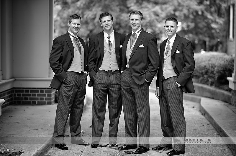 groomsmen at Carolina Inn