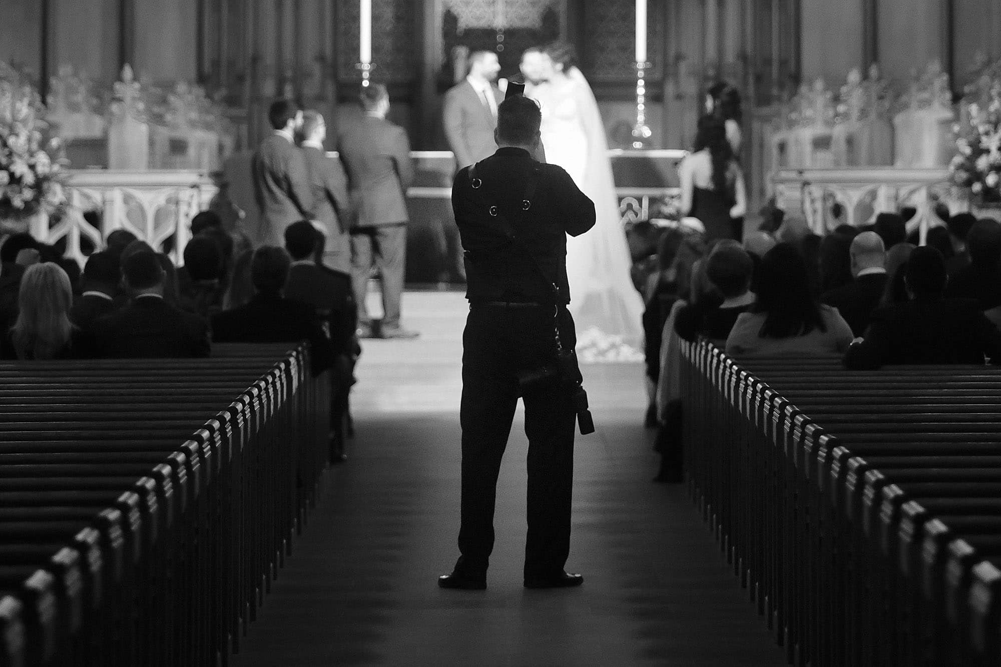 brian mullins at duke chapel wedding