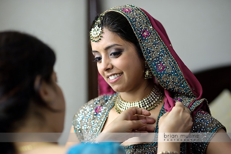 Bride preparing at Washington Duke Inn