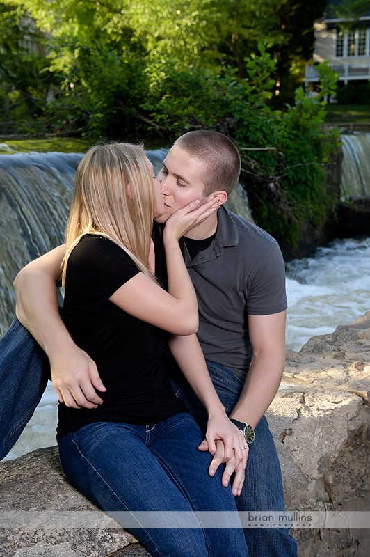 engagement session at waterfall