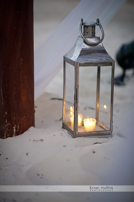 candles on the beach