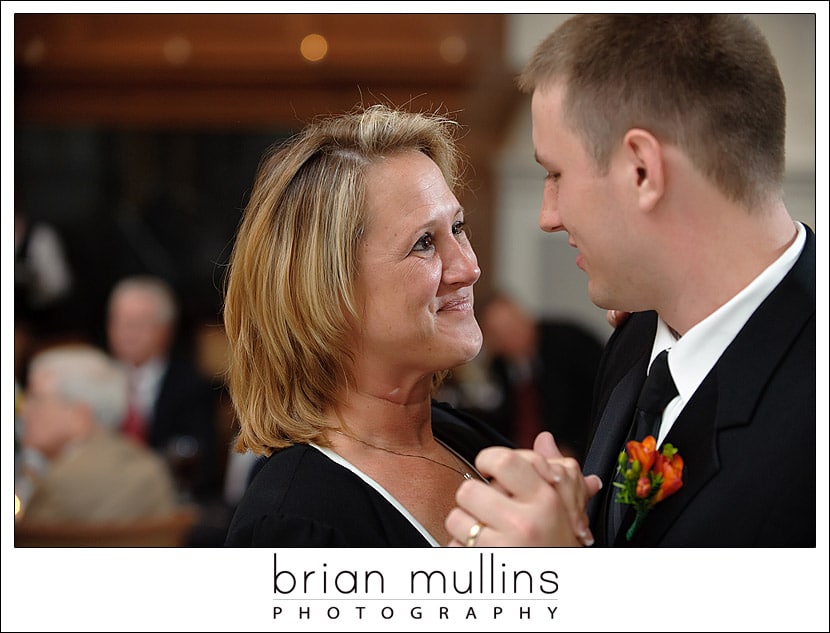 Mother and son dance at the wedding reception