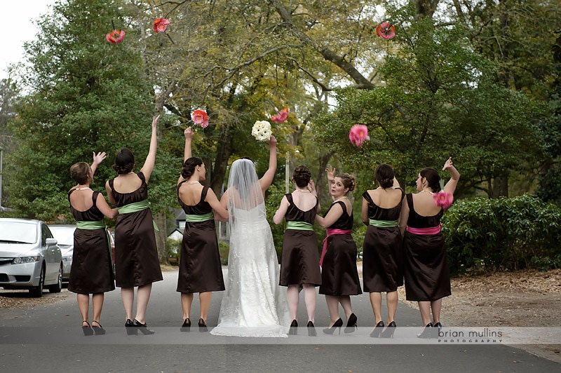 wedding bouquet toss