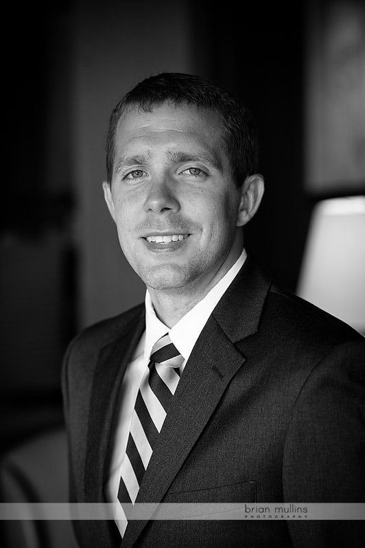 wedding day groom portrait