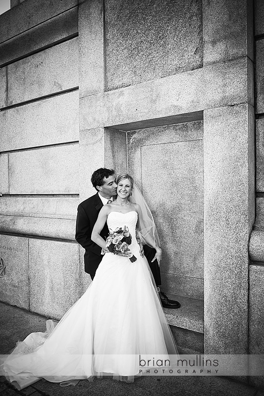 wedding portrait at NCSU belltower