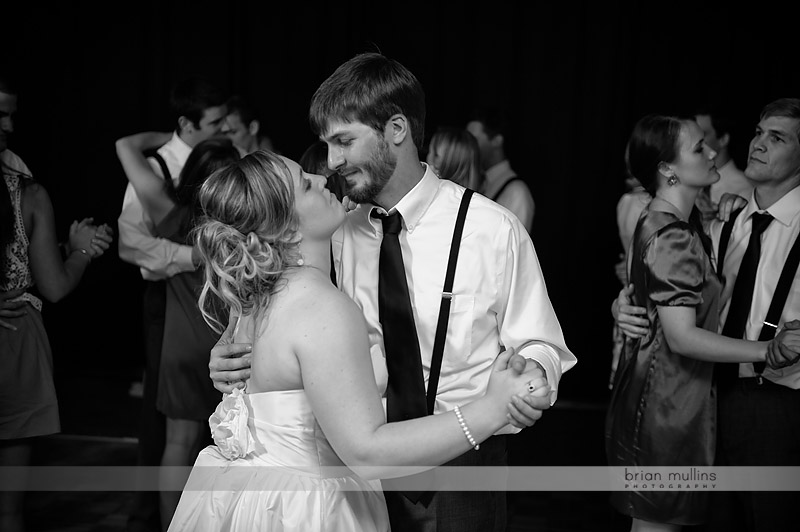 bride and groom dancing at ncsu