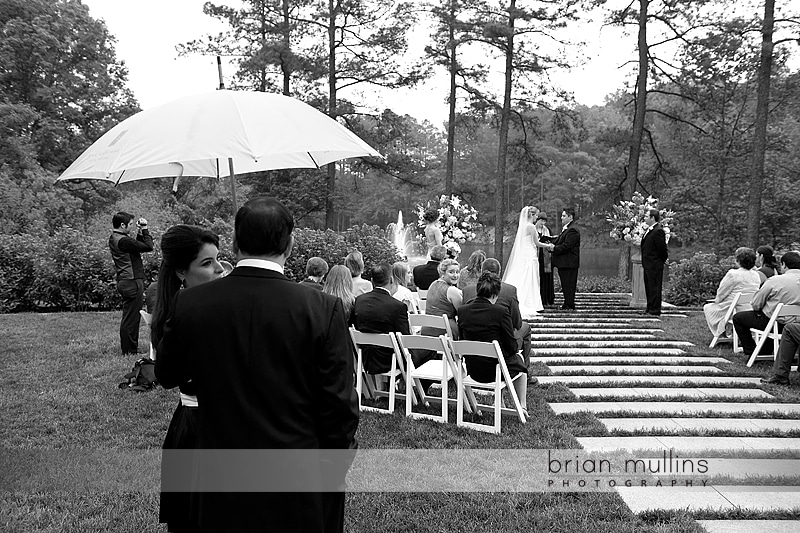 Wedding rain at the Umstead Hotel