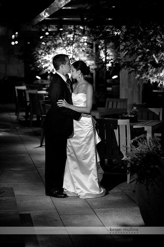 wedding portraits at night