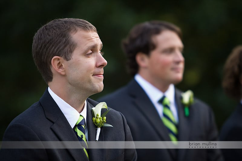 groom sees bride for first time