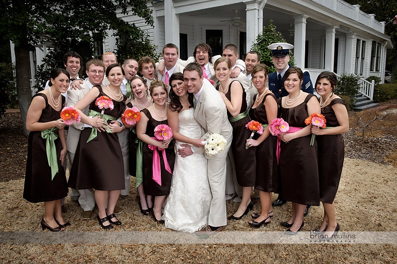 wedding party portrait in pinehurst NC