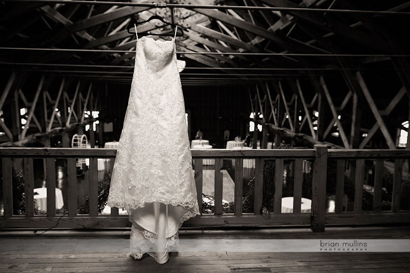 wedding dress at the fair barn