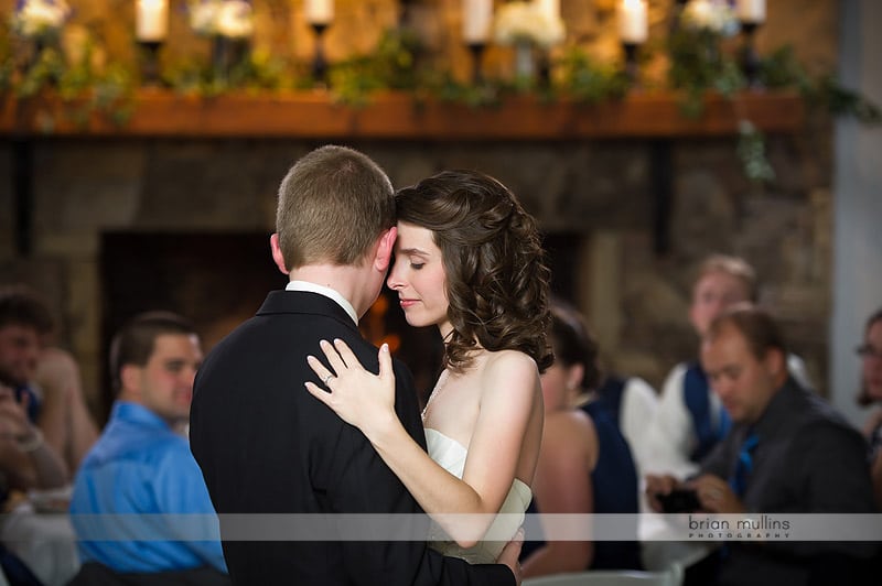 photo of bride and grooms first dance