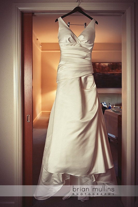 Wedding dress at Umstead Hotel