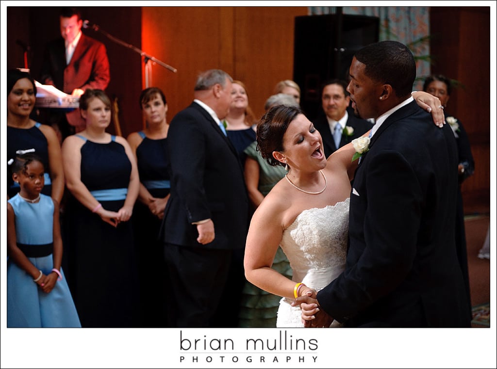 Bride and Groom dancing at their wedding reception