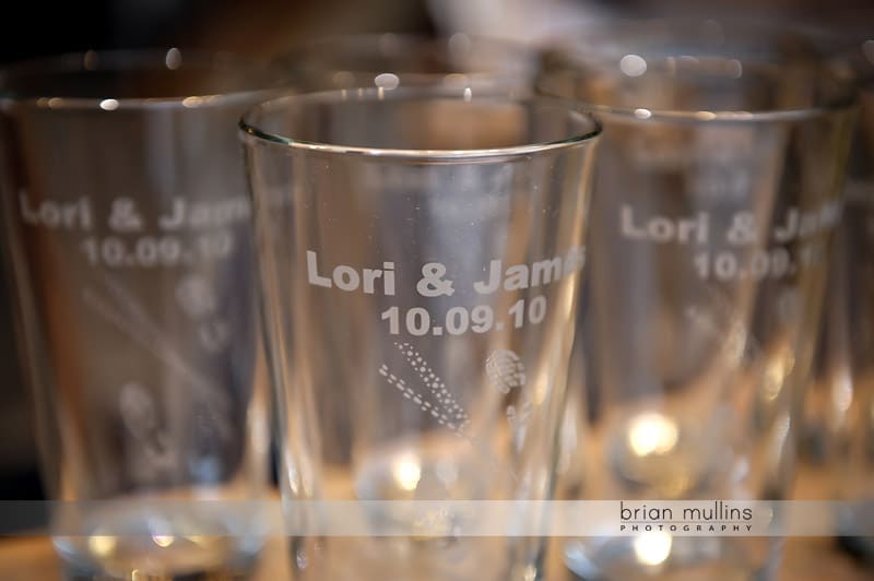 customized wedding glasses