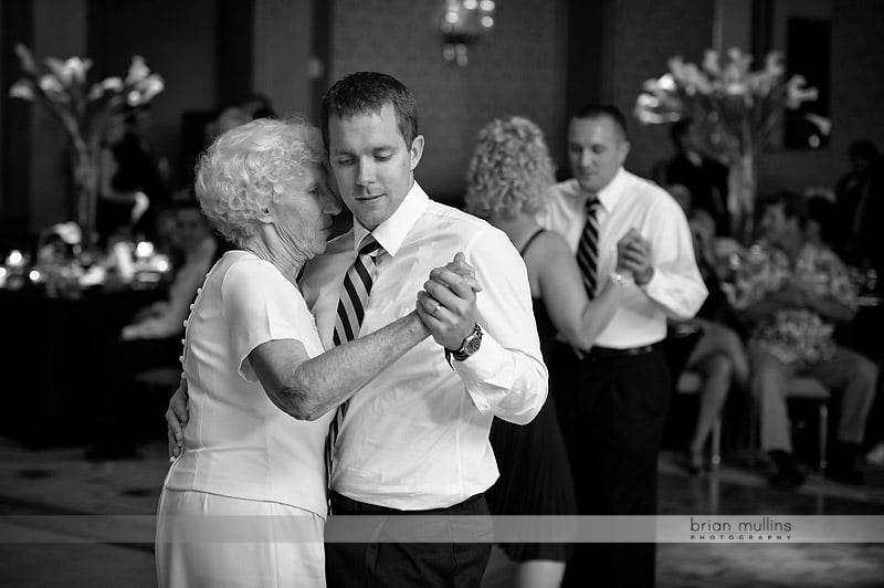 groom dancing with grandmother