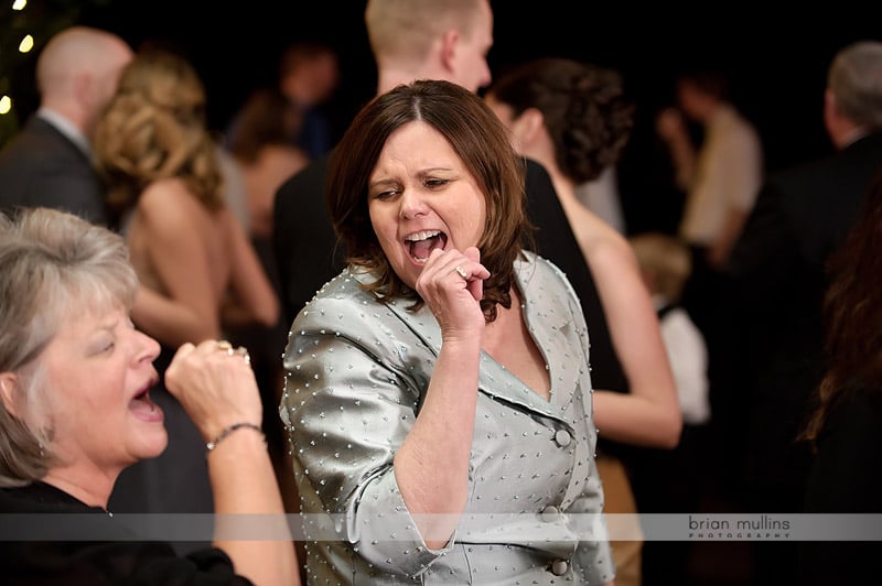 lip syncing at wedding reception