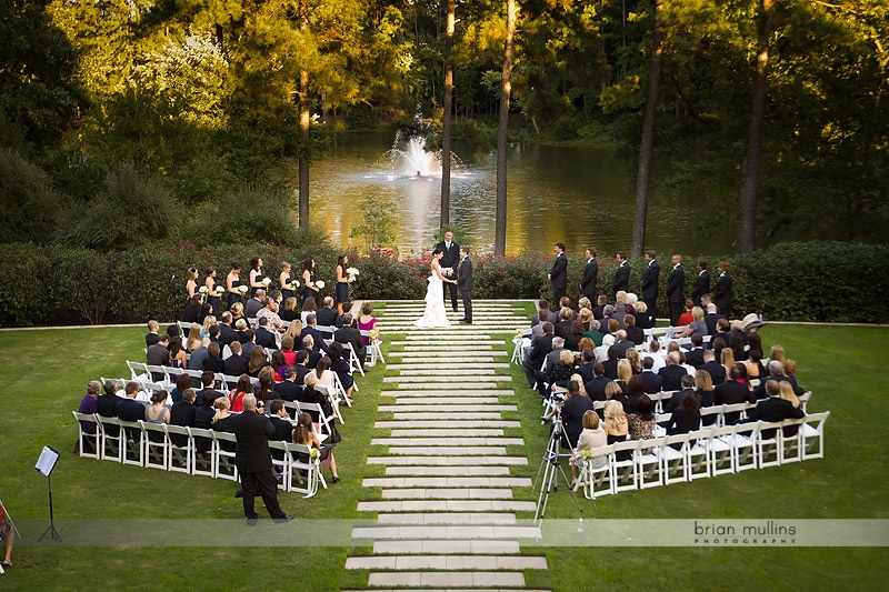 outside wedding ceremony at umstead hotel and spa