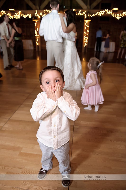 funny kid at weddings