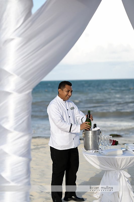 champagne celebration at wedding