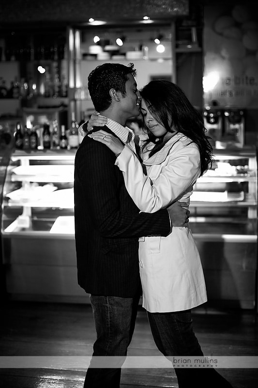 coffee shop engagement sessions