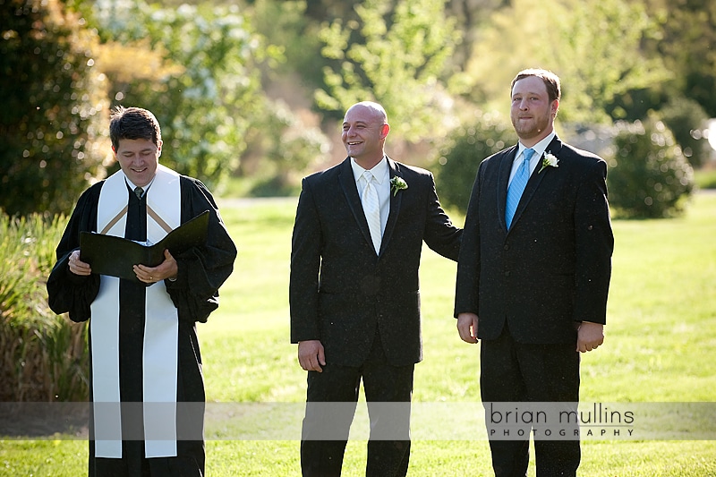 groom wait for wedding to begin