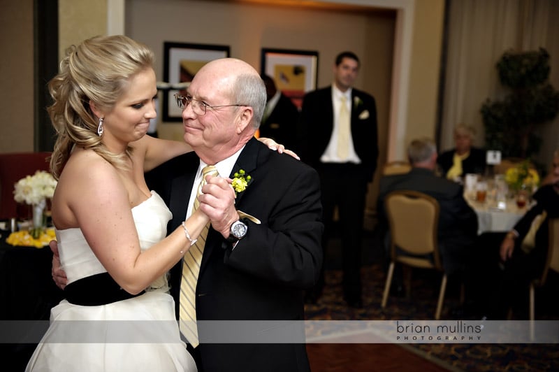 bride and dad dancing